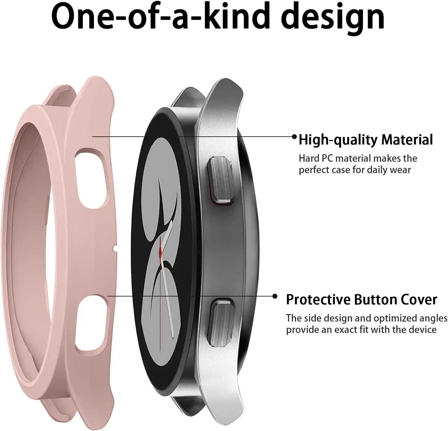 Watch Case Cover for Samsung Galaxy Watch 4 40mm 44mm，Hard PC Bumper Set for Watch Galaxy 4 ，Protective Bumper Shell for Watch 5