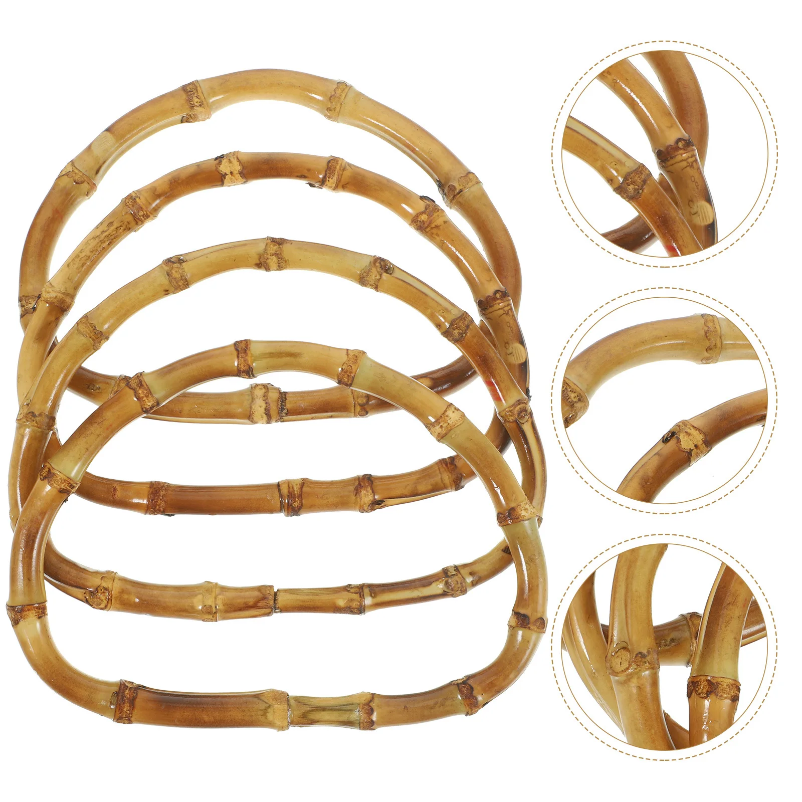 

4 pcs Handbag Diy Handbag Accessories Purse Frame Lightweight Solid Making Solid Bag Bag Handles Part Handles Supplies