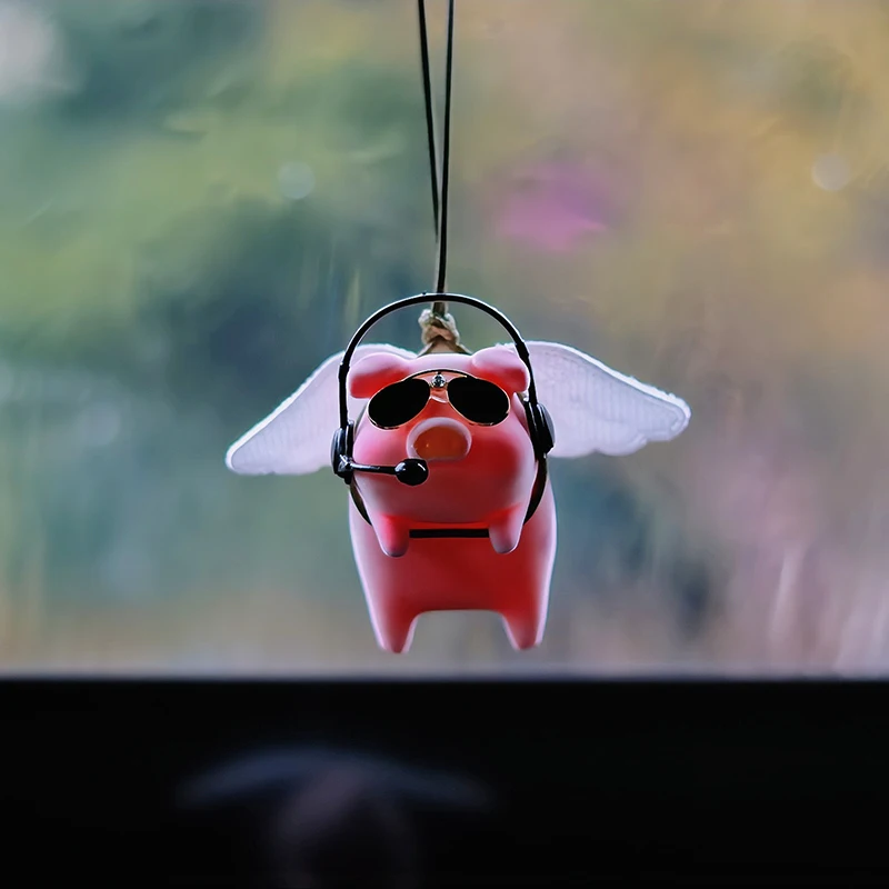 Décoration d'intérieur de voiture mignonne, overpilote drôle, rétroviseur automatique, pendentif pour cadeau, accessoires de décoration d'intérieur de voiture