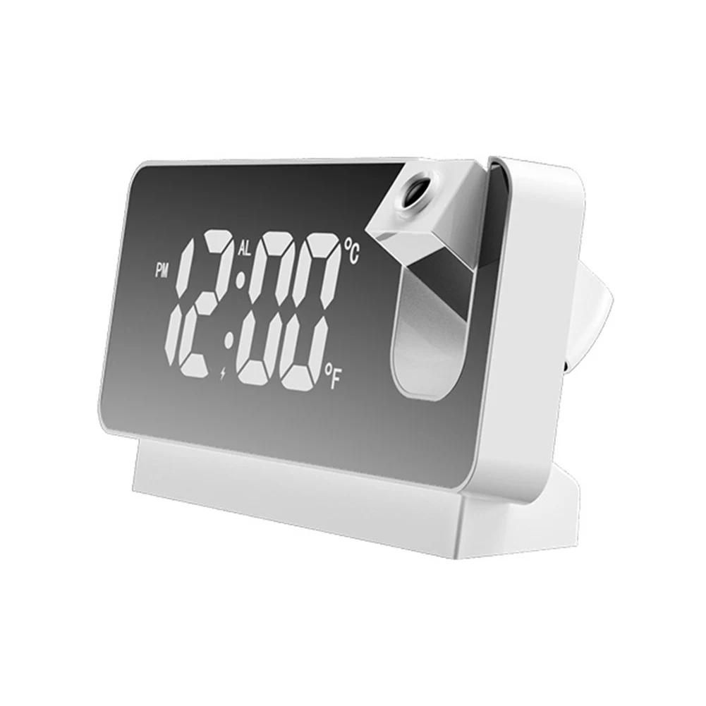 Home Decor 18.6*9*4 Cm Digital Alarm Clock Digital Projection Alarm Clock Mirror Projection Clock Compact Size