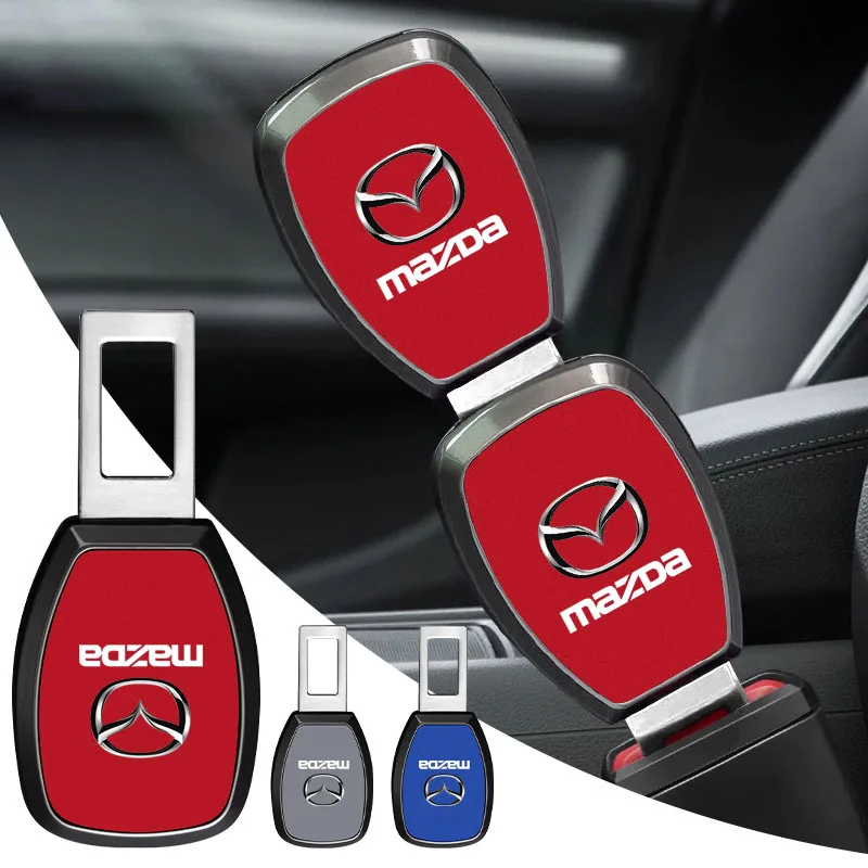 Car Metal Seat Belt Clip Extender Safety Seatbelt Lock Buckle for Mazda Atenza Axela MX30 MX5 RX8 CX30 CX3 CX9 Wheel Center Caps