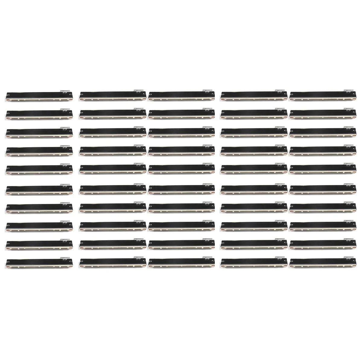 50 PEÇAS 12.8CM 128MM Para Mixer Behringer X32 Potenciômetro Duplo B10K 4+4 8 Pinos 13MMT Potenciômetro Deslizante