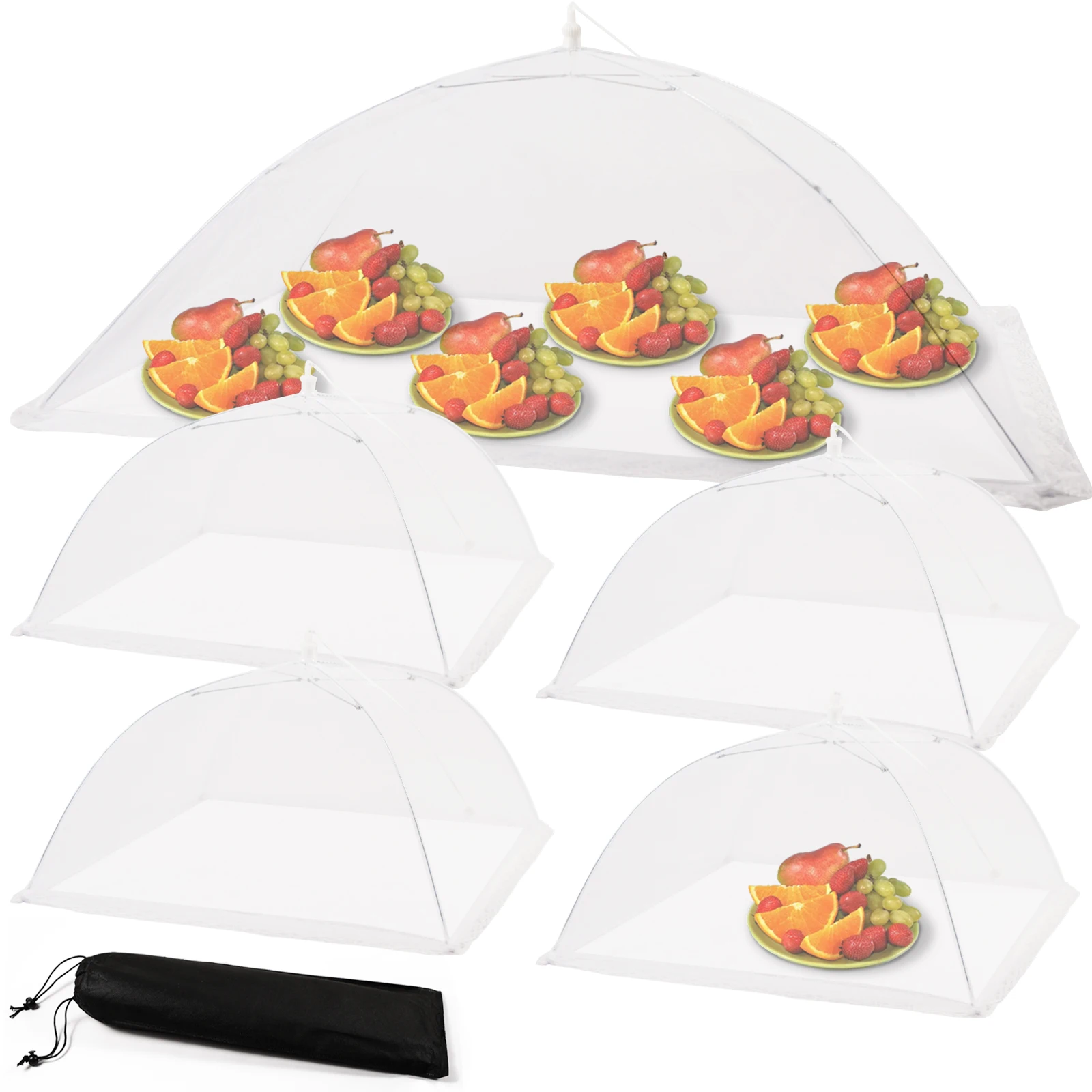 5Pack Plants Cover Food Tent Pop-Up Mesh Food Covers Tents Reusable and Collapsible Food Net For Outdoors Picnics Camping Party