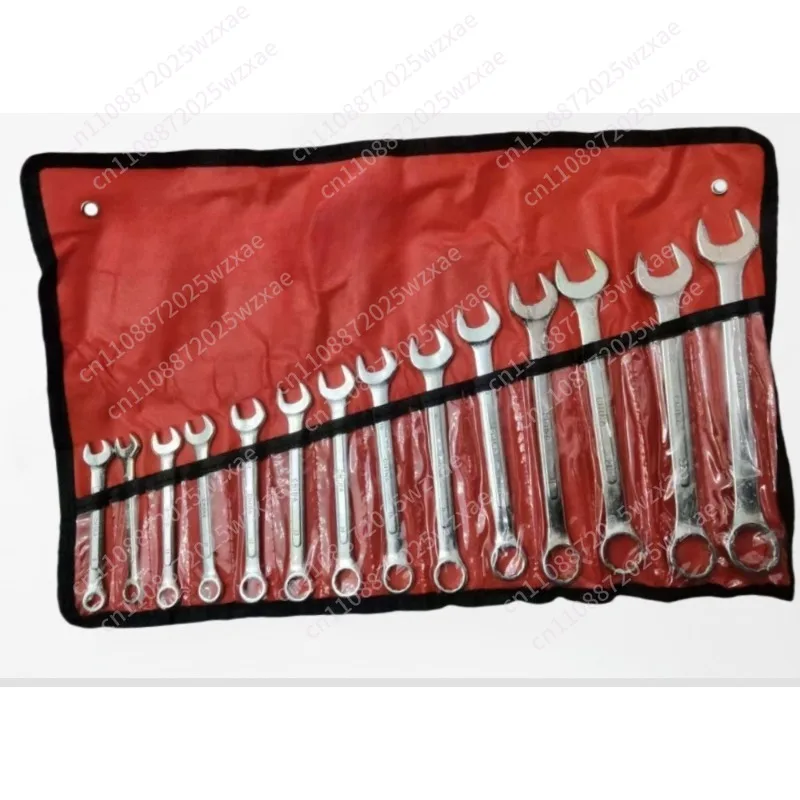 Open dual-purpose wrench double-head set rotatable set tool 8-32MM cloth bag packaging set