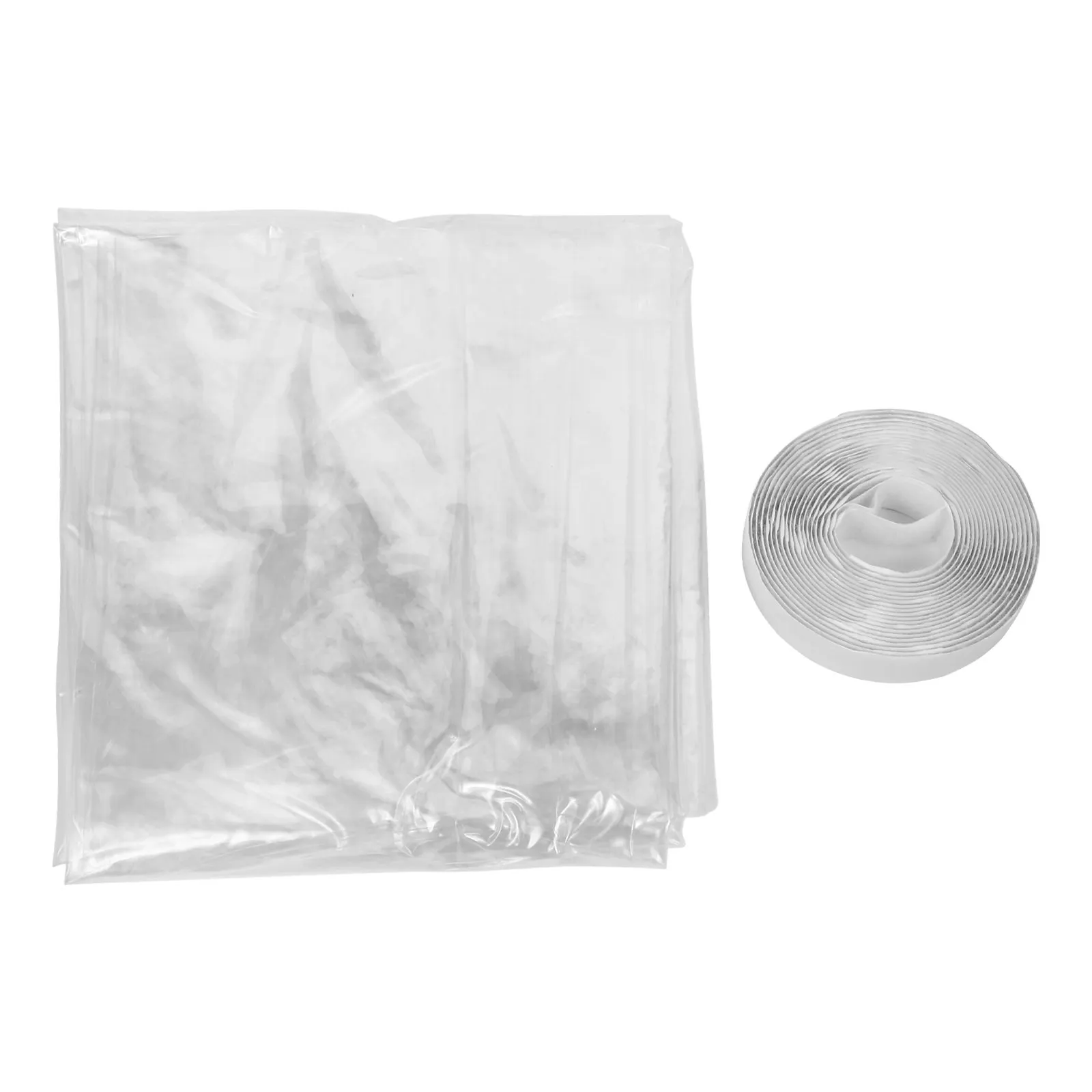 120x110cm Winter Window Insulation Film DIY Transparent Light Transmitting Windproof Dust Rain Snow Resistant Safe Odor Free