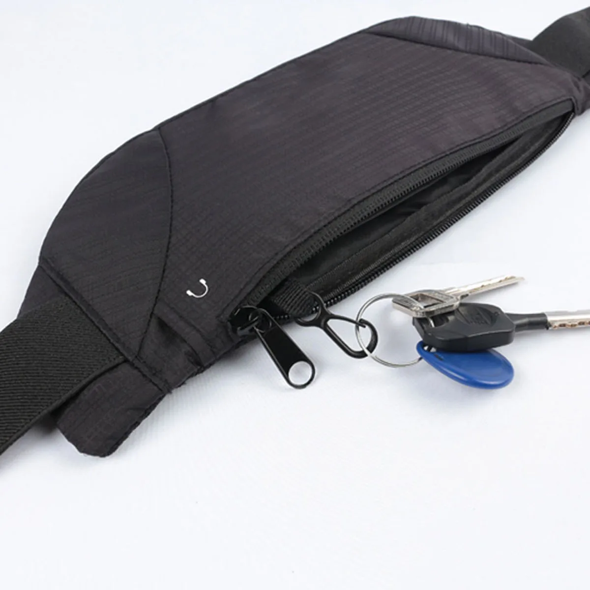 

Поясная сумка для бега, легкая водонепроницаемая прочная уличная черная поясная сумка большой емкости для путешествий, пеших прогулок, езды на велосипеде