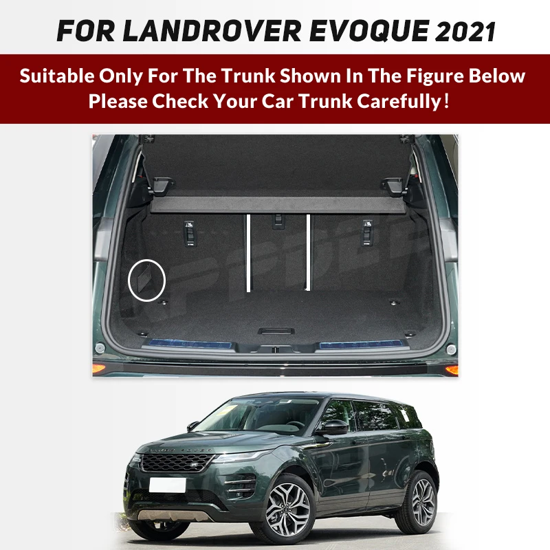 Auto Full Coverage Trunk Mat For Landrover Evoque 2021 Car Boot Cover Pad Cargo Liner Interior Protector Accessories