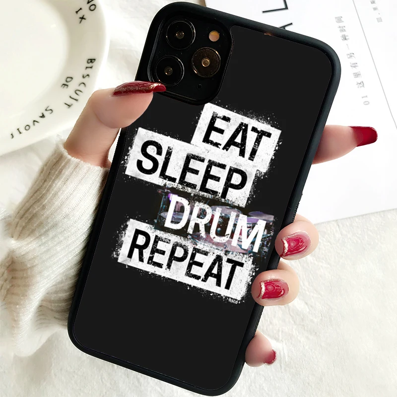 5 5S SE 2020 Phone Cover Case for iPhone 6 6S 7 8 PLUS X XS XR 11 12 13 MINI 14 PRO MAX Rubber Silicone  Musical Instrument Drum