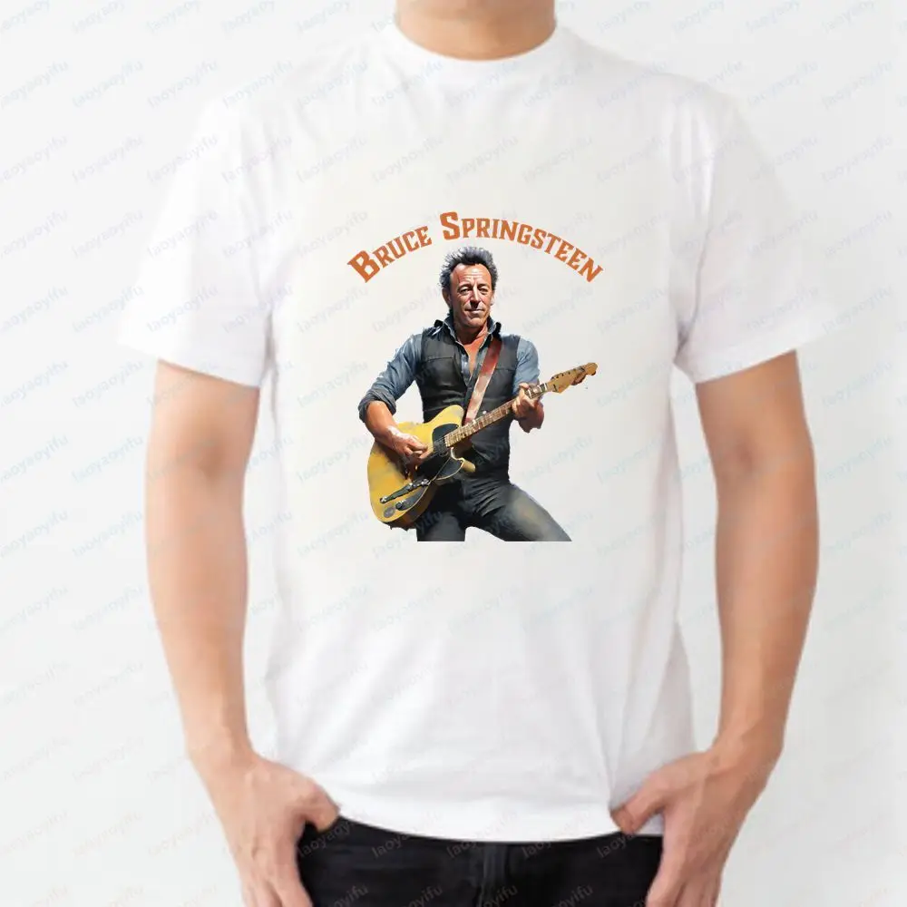 Bruce Springsteen - (rock Singer) Classic Retro Bootleg Style Men's and Women's Universal Round-neck T-Shirt
