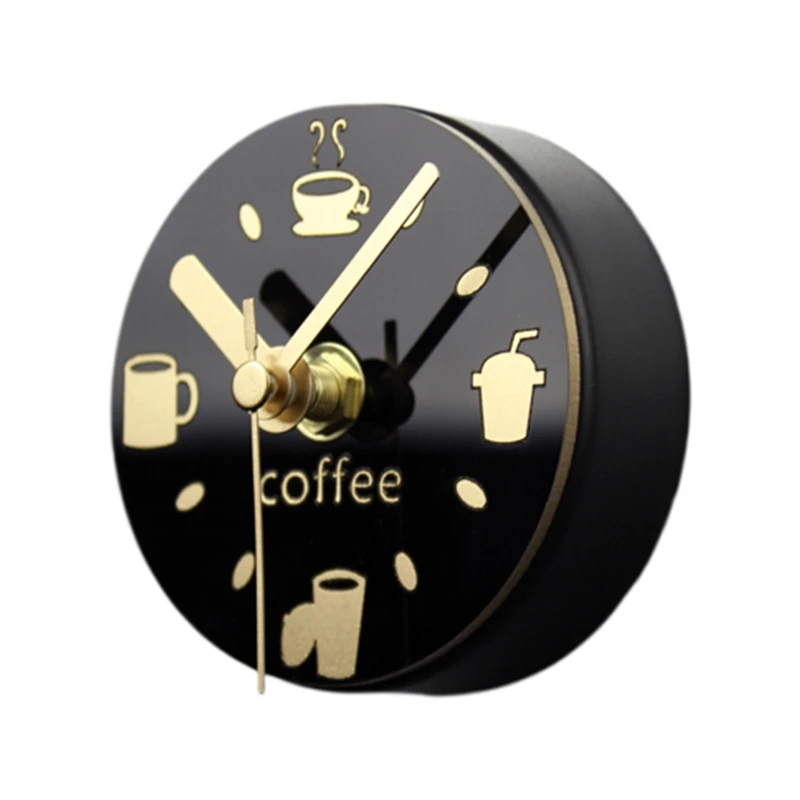 Magnetic Clock for Fridge Small Coffee Tableware Wall Watch Message Sticker