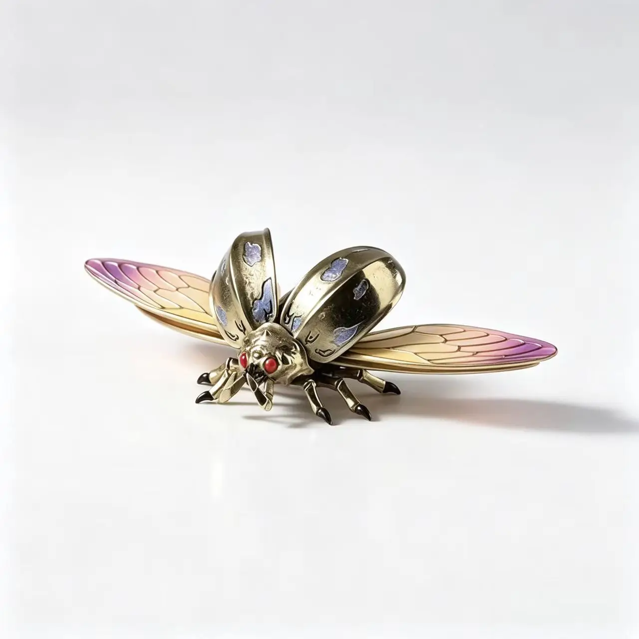 Antique Brass Insect Cicada Figurine Miniature Decoration Craft Brass Animal Statue Desktop Ornament Accessories Kawaii Decor