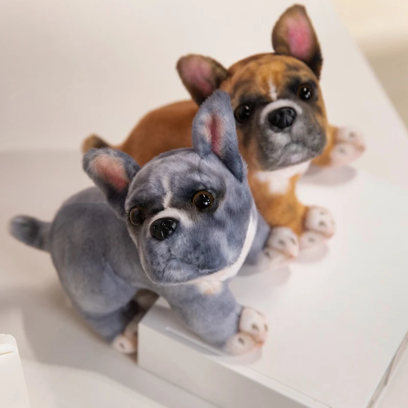 22cm Cute Simulation French Bulldog Plush Toys Soft Lovely Stuffed Animals Baggle Dog Baby Accompany Dolls for Kids Girls Gifts