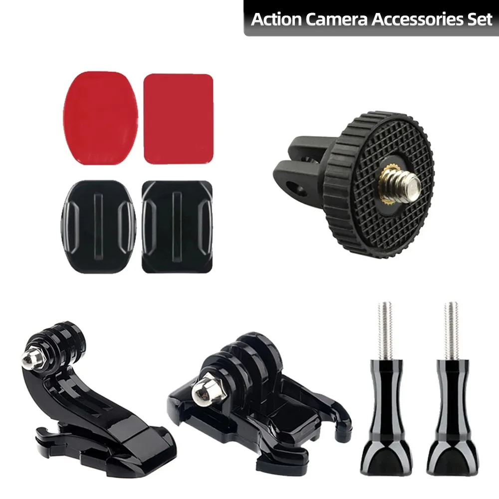 For GoPro Adapter Screw J Hook Adhesives Sticker Helmet Base Set for GoPro Hero 13 12 11 10 9 Insta360 X4 X3 DJI OSMO Action 4 3