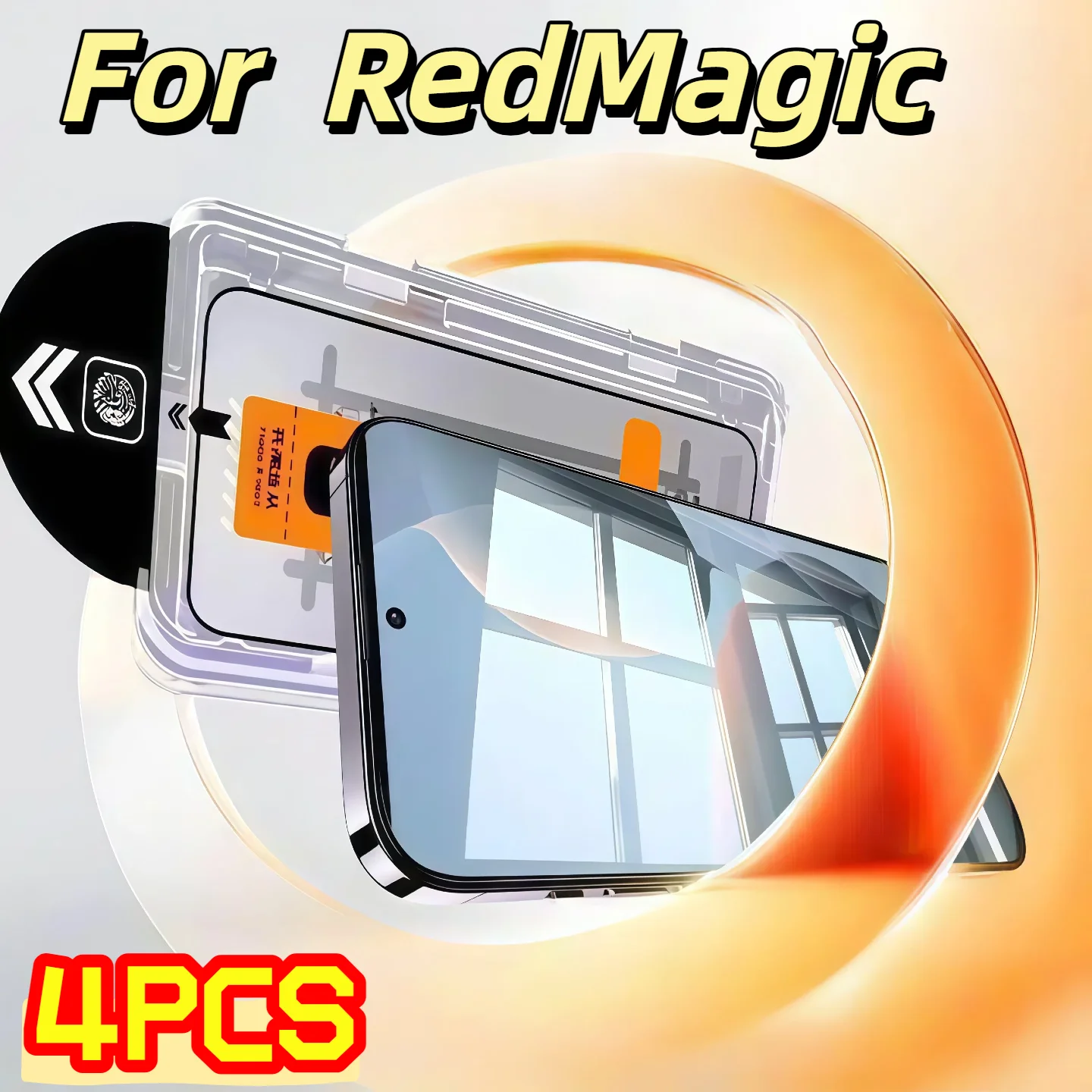 4 قطعة واقي للشاشة لسلسلة ZTE Nubia RedMagic 8 8S 9 9S 10 10S 11 pro plus 5G زجاج مقسى بالموجات فوق الصوتية بدون غبار