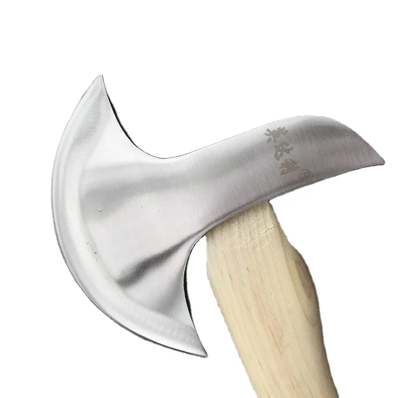 Handmade forged chrome steel axe, stainless steel sharp, durable, and high hardness chopping axe