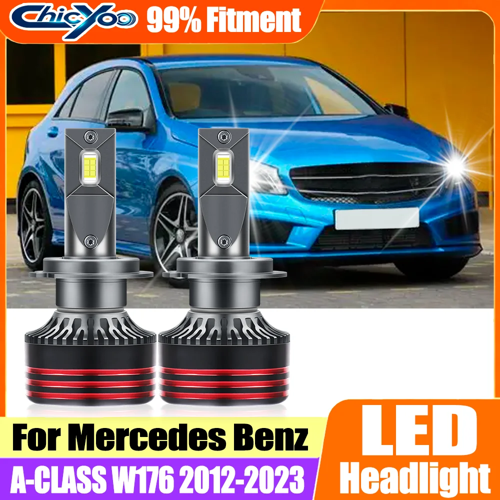 2X 150W 30000LM H7 LED Headlights 6000K For Mercedes A-CLASS W176 2012 2013 2014 2015 2016 2017 2018 2019 2020 2021 2022 2023