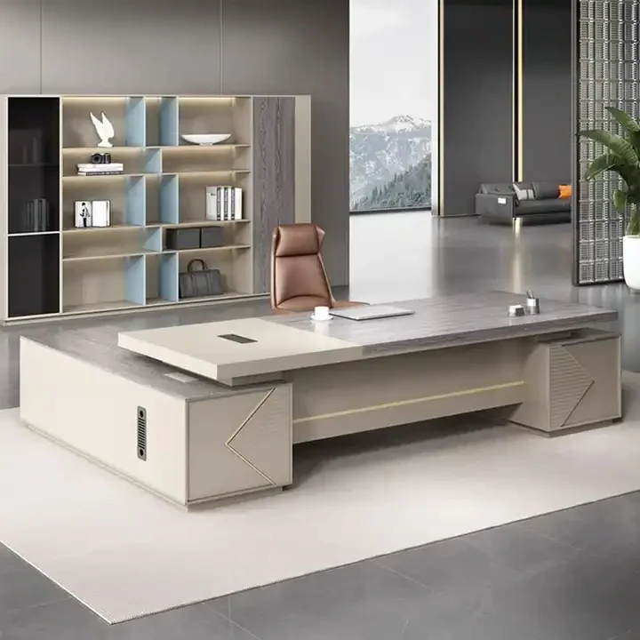 High-end Comfortable Large Desk Boss Desk Light Luxury Creative Simple Modern Manager Office Desk Chair Office Boss Table