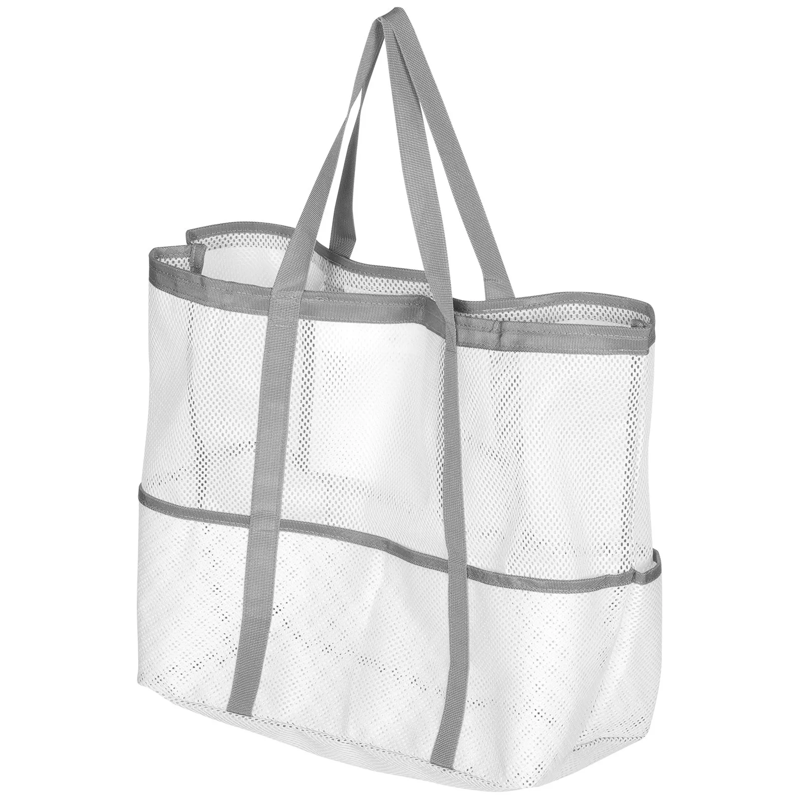 Mesh Beach Bag for Women Large Capacity Swim Tote with Handle Waterproof Sand Resistant Storage Pockets Ideal for Beach