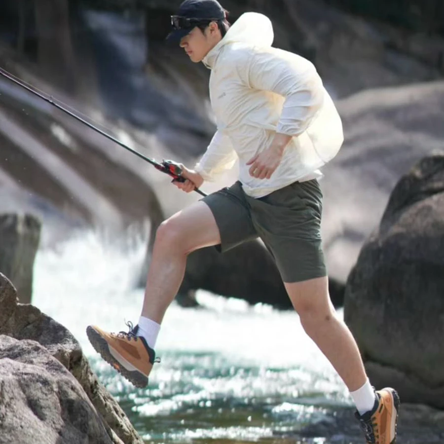 

Мужские эластичные дышащие брюки для активного отдыха, длиной до колена, повседневные, летние, модные, городские, цвета хаки