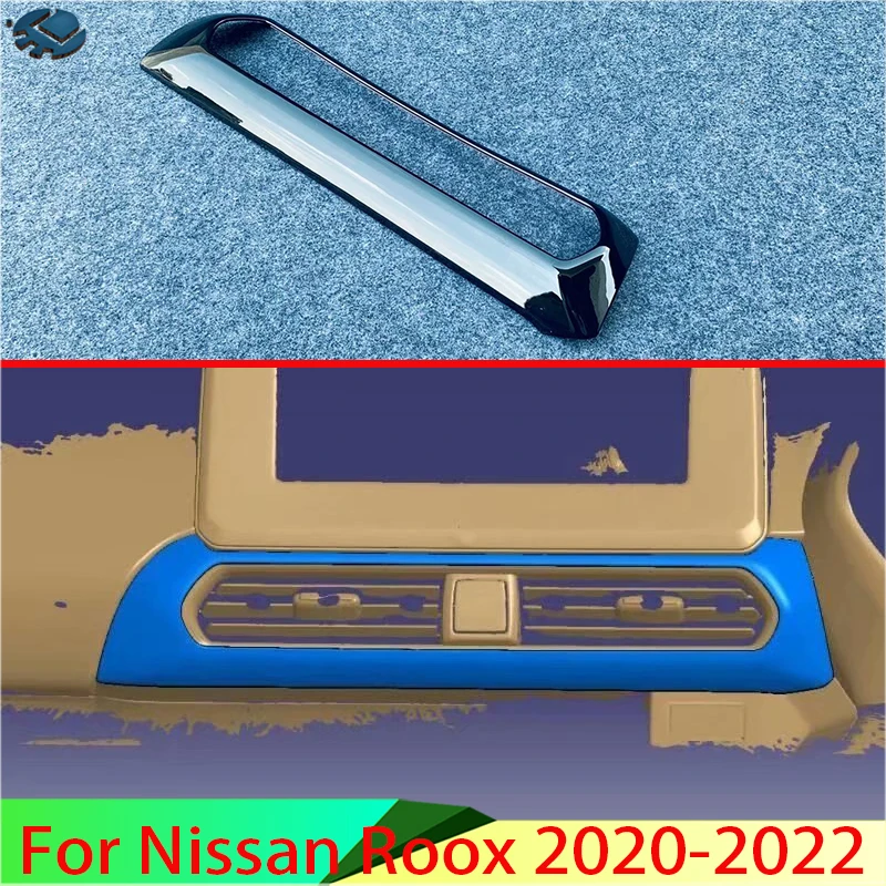 

For Nissan Roox 2020-2022 Car Accessories ABS Chrome Air Vent Outlet Cover Dashboard Trim Bezel Frame Molding Garnish
