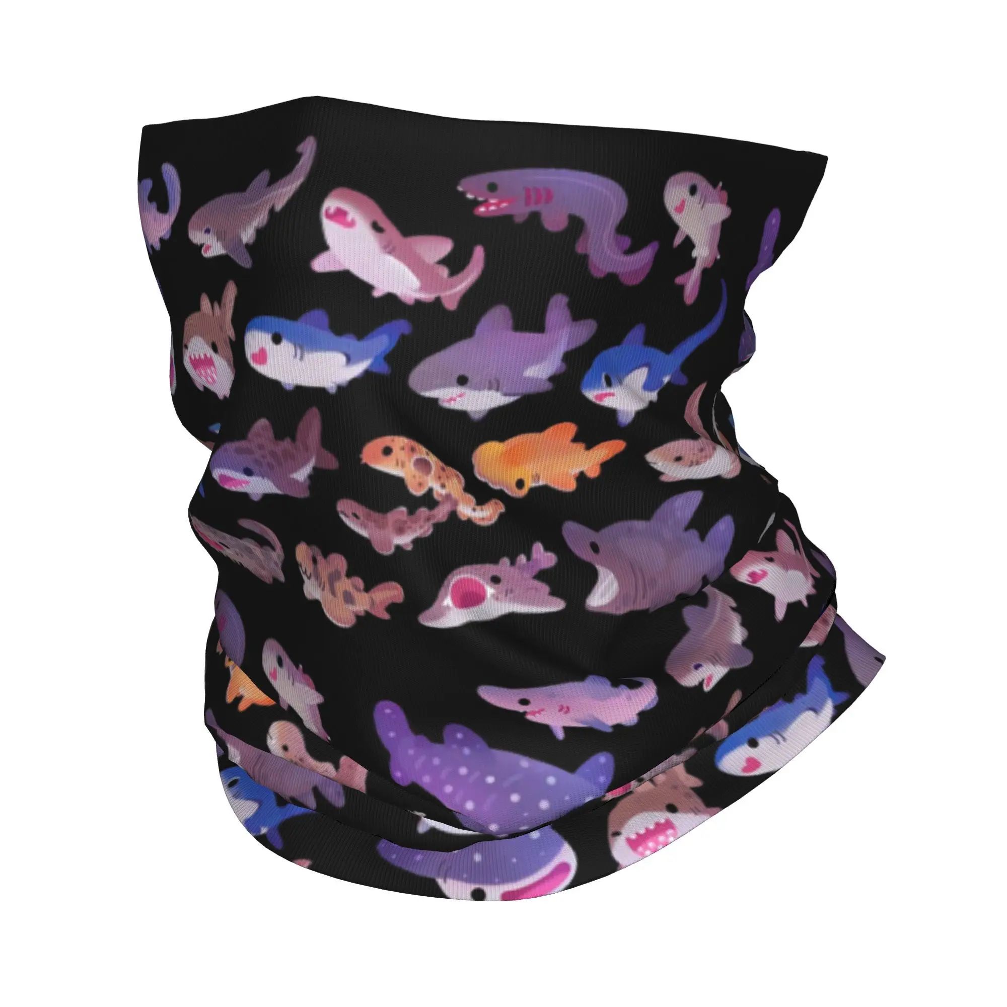 Shark day Bandana Cuello Polaina Impreso Wrap Bufanda Multiuso Sombreros Senderismo Pesca Unisex Adulto Lavable