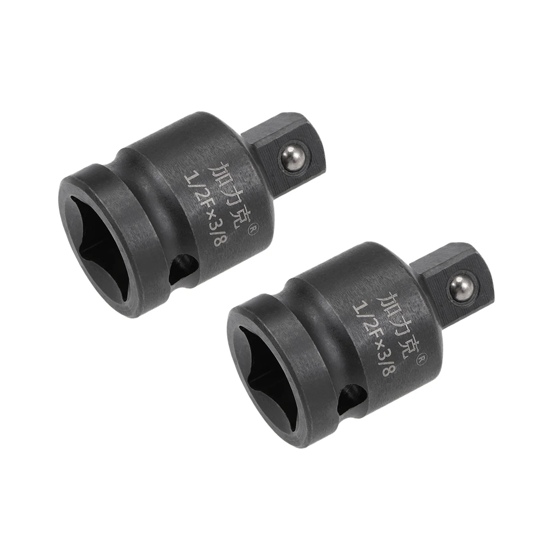 2Pcs 1/2 Inch Drive (F) x 3/8 Inch (M) Impact Socket Reducer Cr-Mo Impact Socket Adapters for Ratchet Wrenches Female to Male