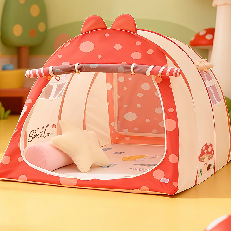 Tienda de campaña plegable portátil para niños, casa de juguete para niños y niñas, casa de juegos para dormir interior y exterior con bolsa de almacenamiento incluida