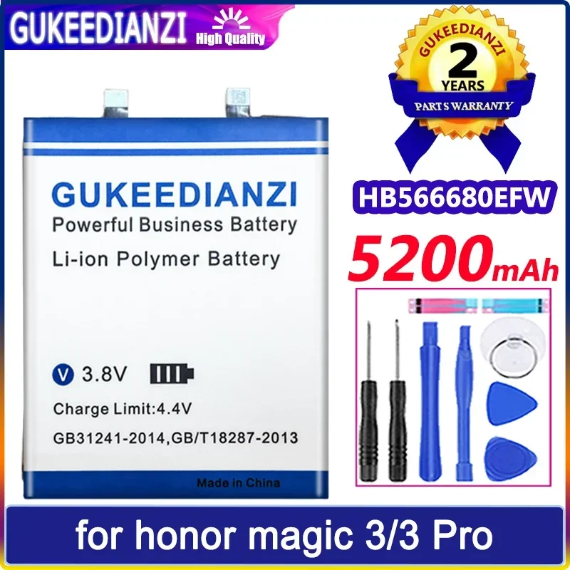 

Аккумулятор GUKEEDIANZI HB566680EFW 5200mAh для honor magic 3 pro 3pro magic3 magic3 pro Batteria