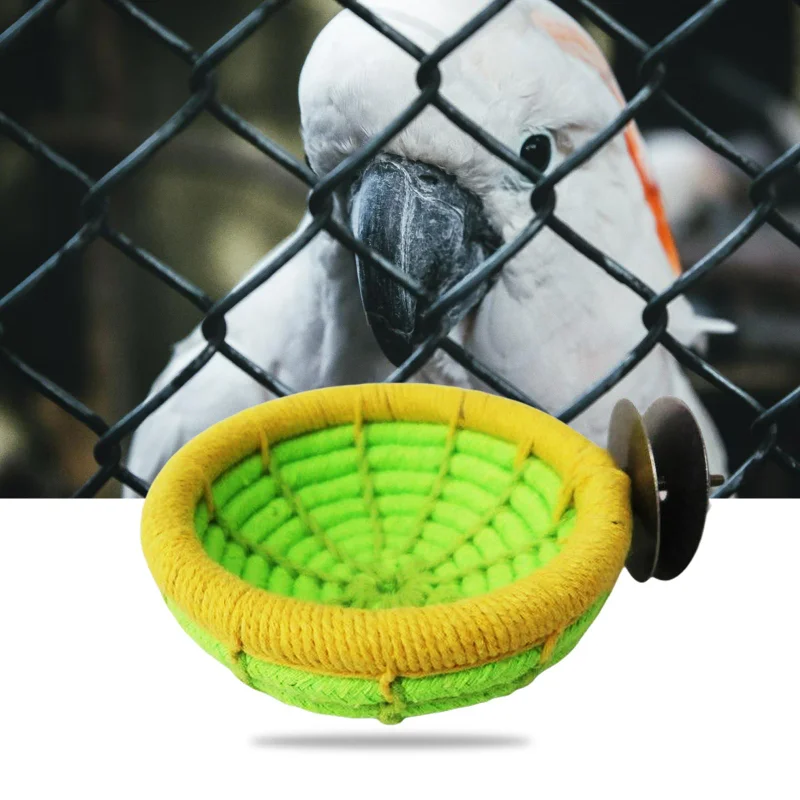 

Cotton Rope Cave Cage Toys Pet Bird Nest Hanging Sleeping Bed Soft Bird House Hut for Cockatoo Parrot Lovebird Budgies Hamster