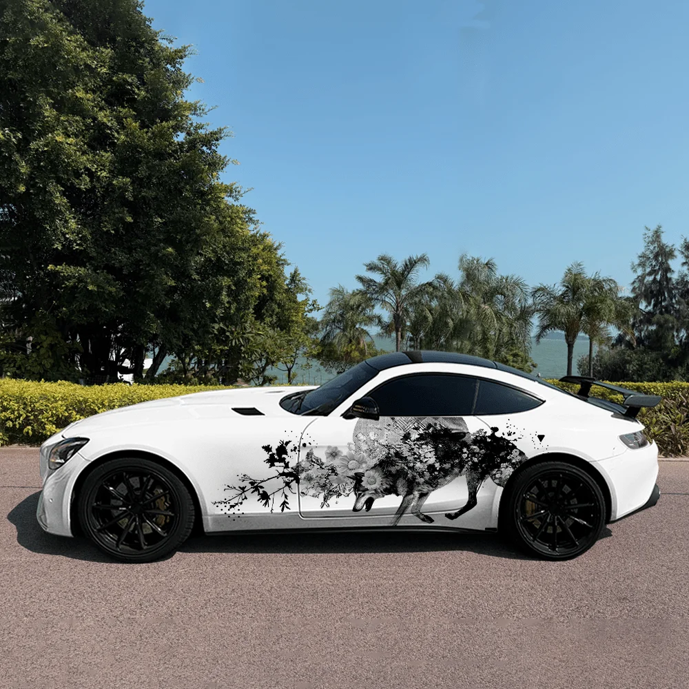 Various Animal Flower Branch Car Vinyl Wraps Decal Self-adhesive PVC Sticker Suitable for Trucks SUV Decor Auto Accessories Gift