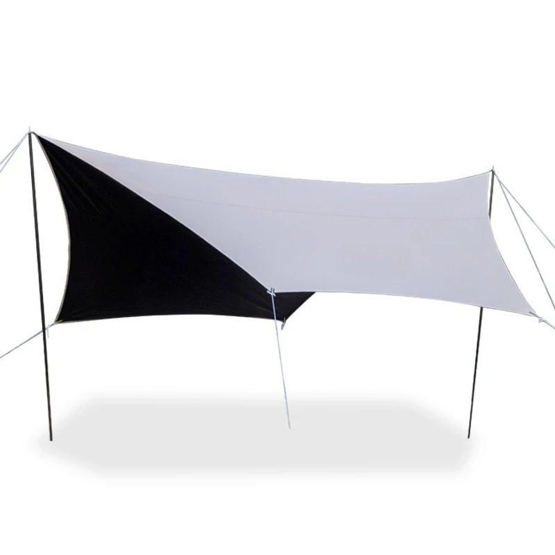 

Outdoor vinyl hexagonal canopy camping thickened rainproof sunscreen awning portable simple tent