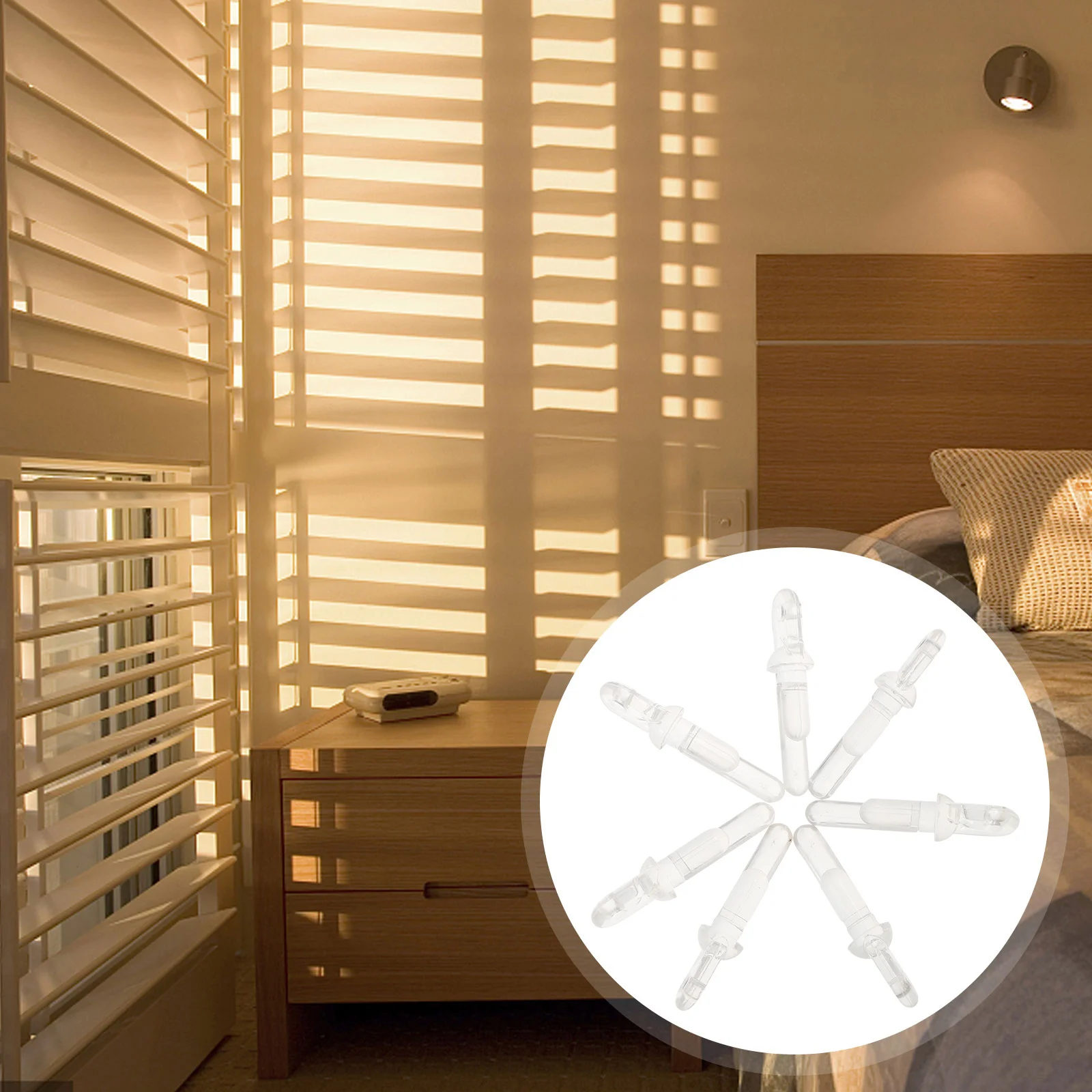 

12Pcs Replacement Tilt Wand Tip for Blinds Transparent Strong Plastic Hook Repair Part Compatible with Horizontal Vertical