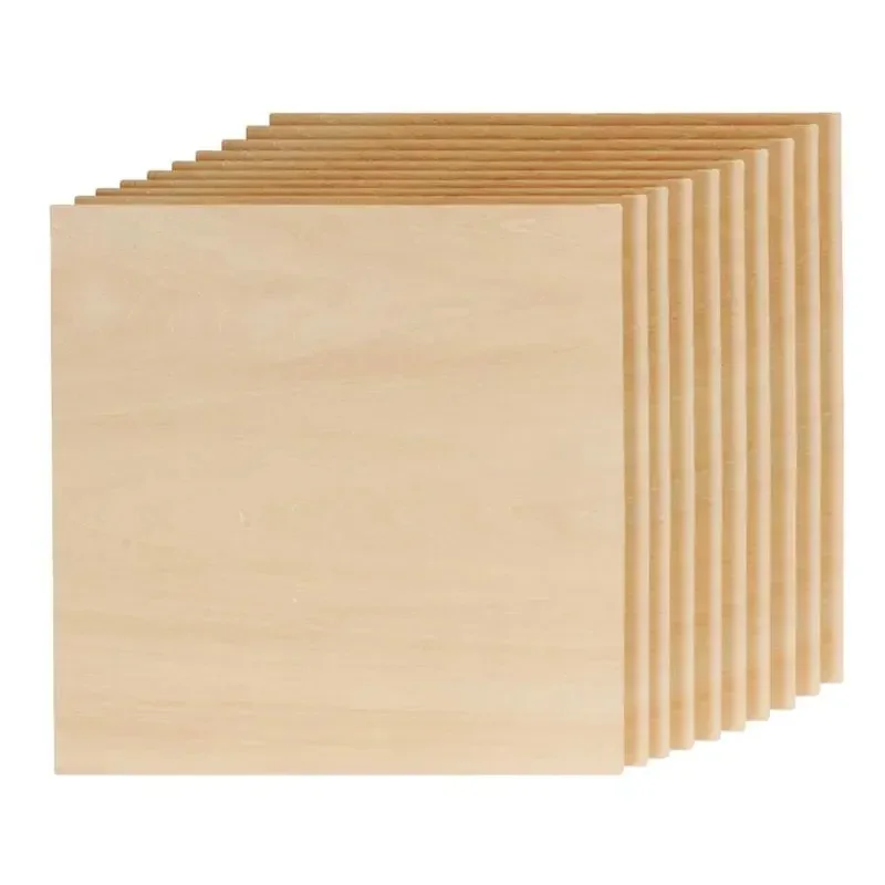 

10 PCS Basswood Sheet 3mm Plywood Basswood Sheets Unfinished Thin Wood Sheets For Laser Cutting Engraving DIY Modeling