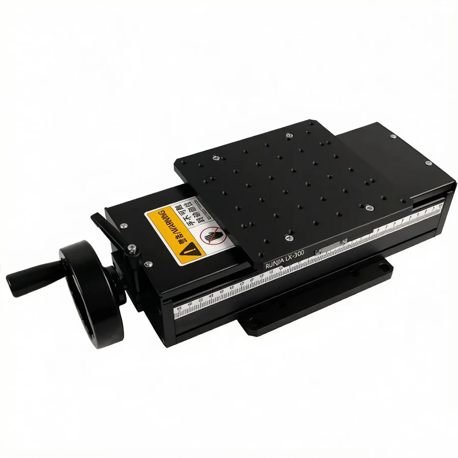X-axis large stroke worktable column T-shaped screw slide table hand cranked camera displacement platform optical experiment