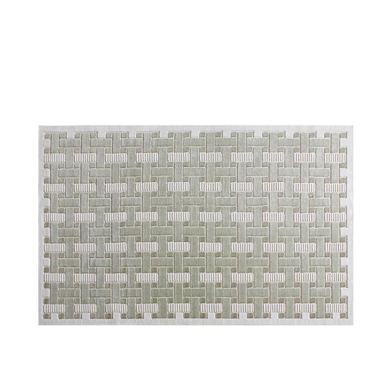 

Light luxury high end sense, relief carpet, household, green non slip, leave in