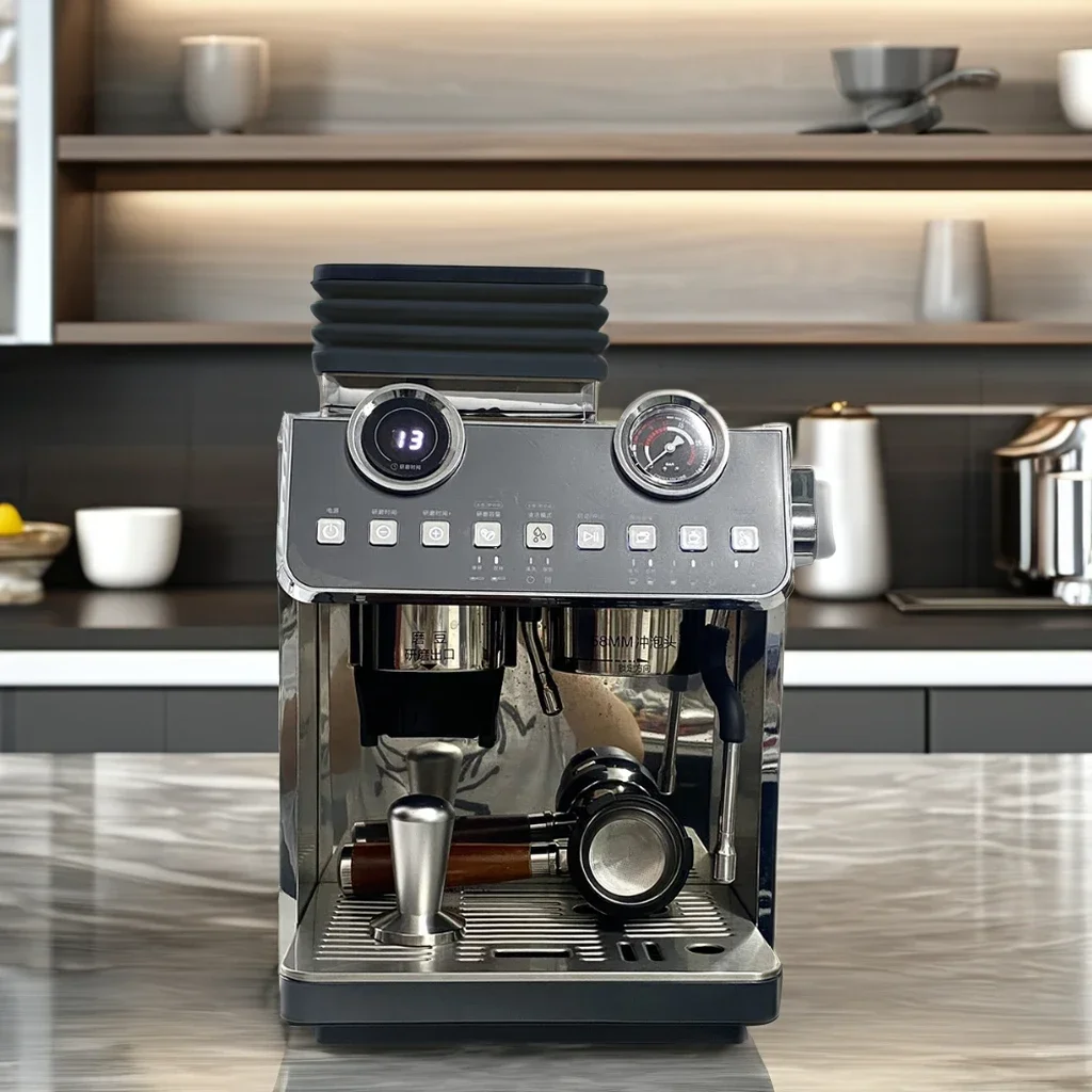 

ZILONG Stainless Steel Espresso Machine With Grinding Function Electric Coffee Machine For Home Use & Cafe