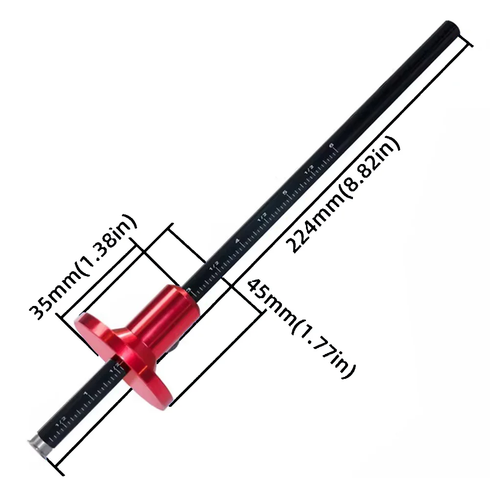 Woodwork Marking Tool Metric And Scale Aluminum Alloy Woodworking Marking Gauge For Furniture Repair