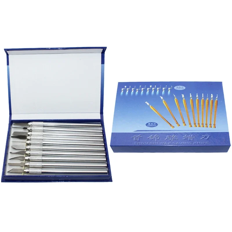 10PCS Multi-Functional Wax Carving Kit With Various Blades For Jewelry Ceramics And Polymer Clay Sculpting