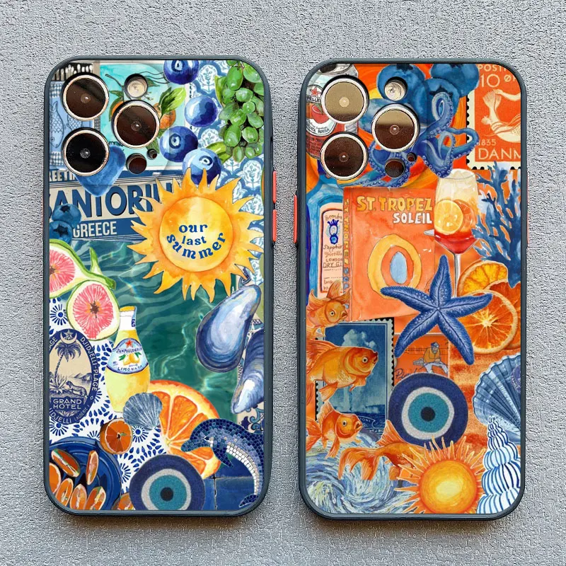 

Colorful Sardine Lobster Fish Ocean Animal Phone Case For IPhone 16 15 14 Pro Max Plus 13 12 Mini 11 Pro Max XR XS X SE2 Covers