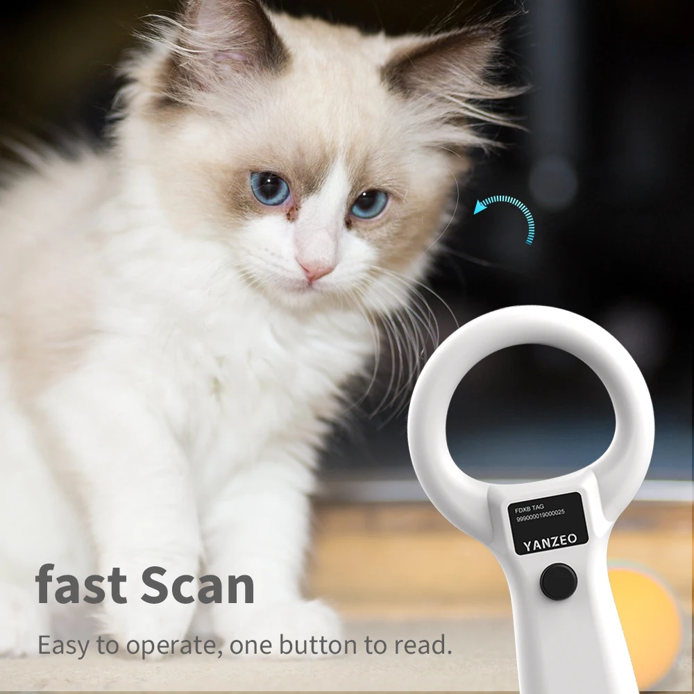 애완 동물 스캐너 ISO11784/5 동물 애완 동물 ID 리더 칩 트랜스폰더 개 고양이 말을 위한 USB 휴대용 마이크로칩 스캐너