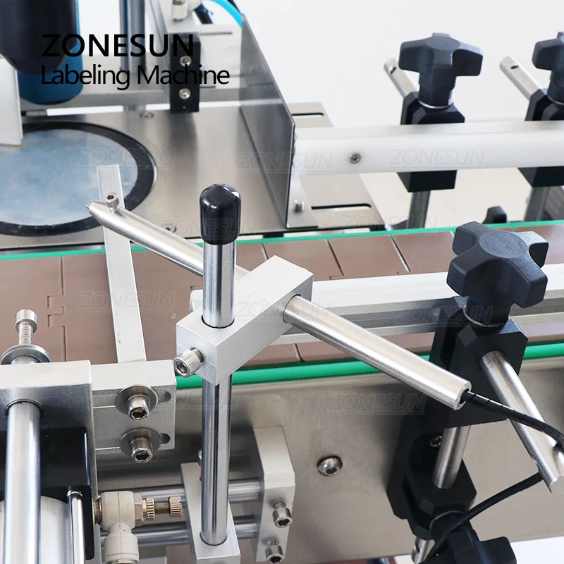 Zonesun ZS-TB550ラウンド用自動ラベリングマシン不規則な六角形ボトルジャープラスチックガラス包装ライン