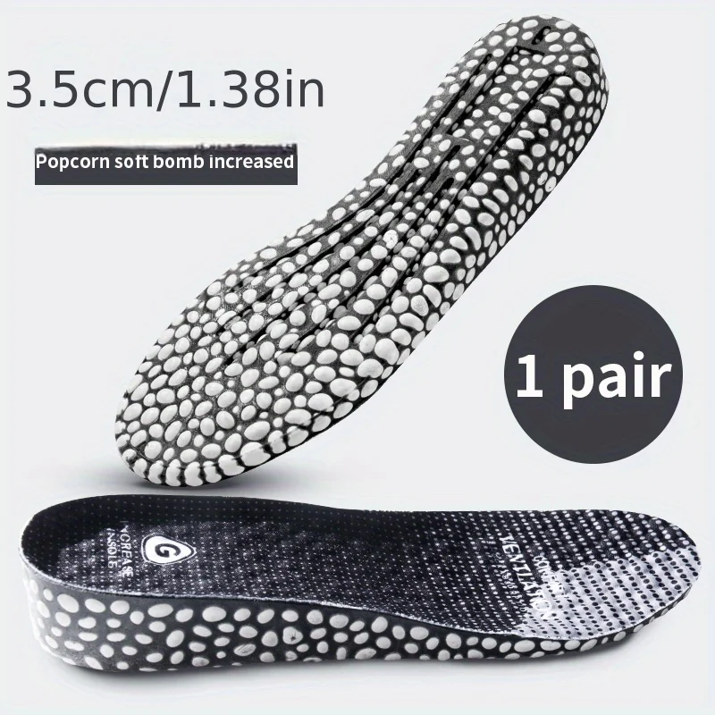 1Pair Boost Height Increase Shoes Insoles Men Women Soft Comfort Running Sports Insole for Feet 1.5/2.5/3.5cm Growing Shoe Pads
