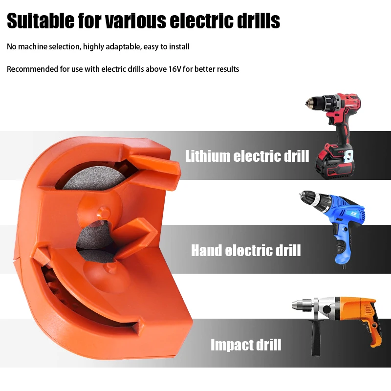 Imagem -03 - Afiador de Broca Confiável Alimentado Elétrico Melhora Perfuração Performances Driller Angle Grinder Bit Tools Metalurgia