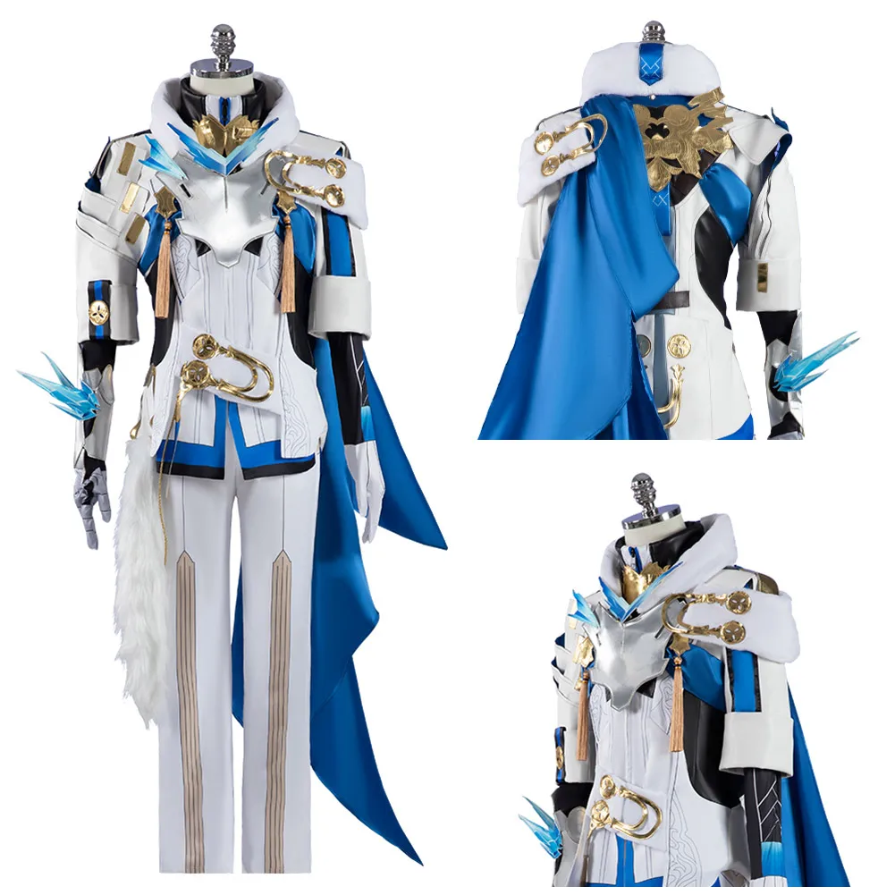 Game Honkai Star Rail Gepard Landau Cosplay Costume Role Play Top Pants Cloak Outfit Boys Men Adult Fancy Dress Up Party Clothes