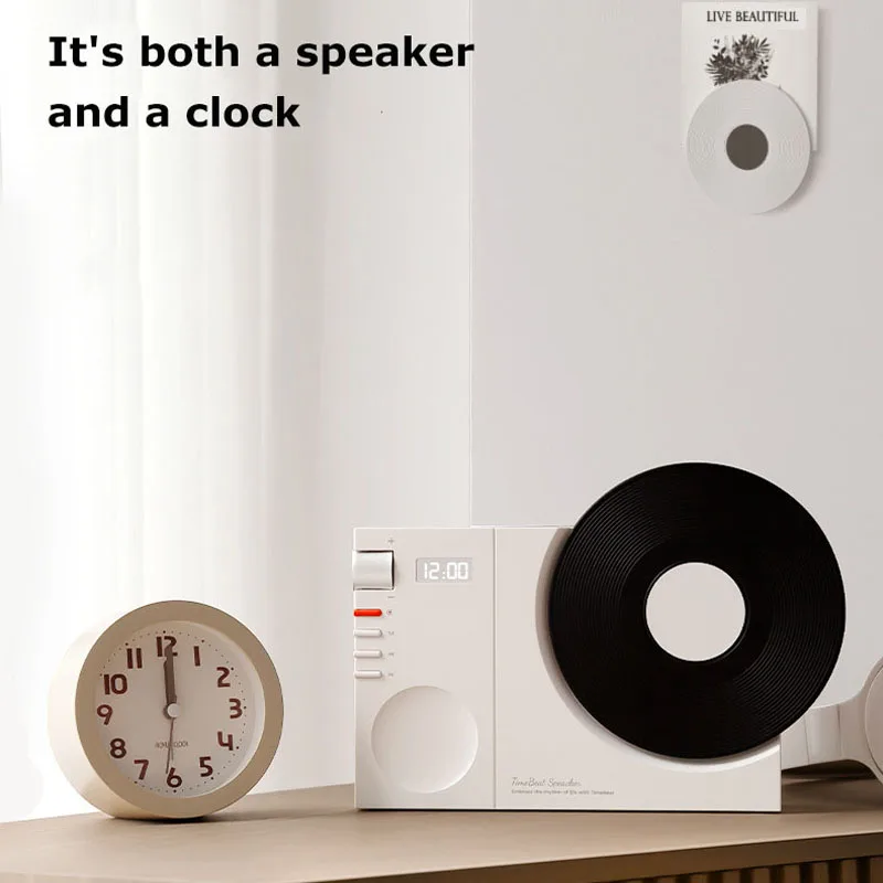 مكبر صوت بلوتوث عتيق صغير ، صوت Hifi لاسلكي ، مكبر صوت ، صندوق موسيقى MP3 ، شاشة عرض على مدار الساعة ، بطاقة دعم TF ، تشغيل AUX