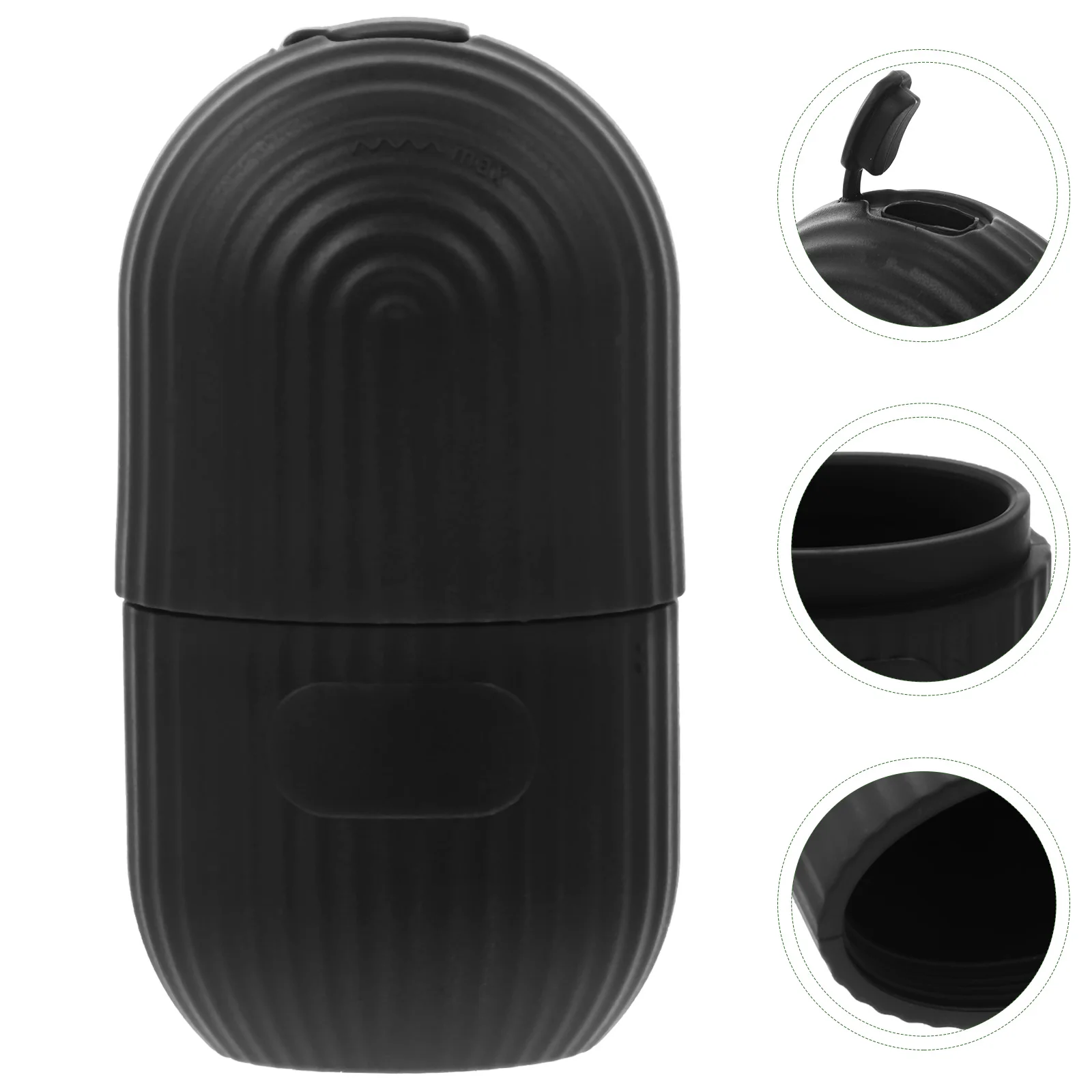 Black Silicone Multi Function Cold Hot Facial Face Massager Tool For Care Lightweight Travel Size Face Beauty