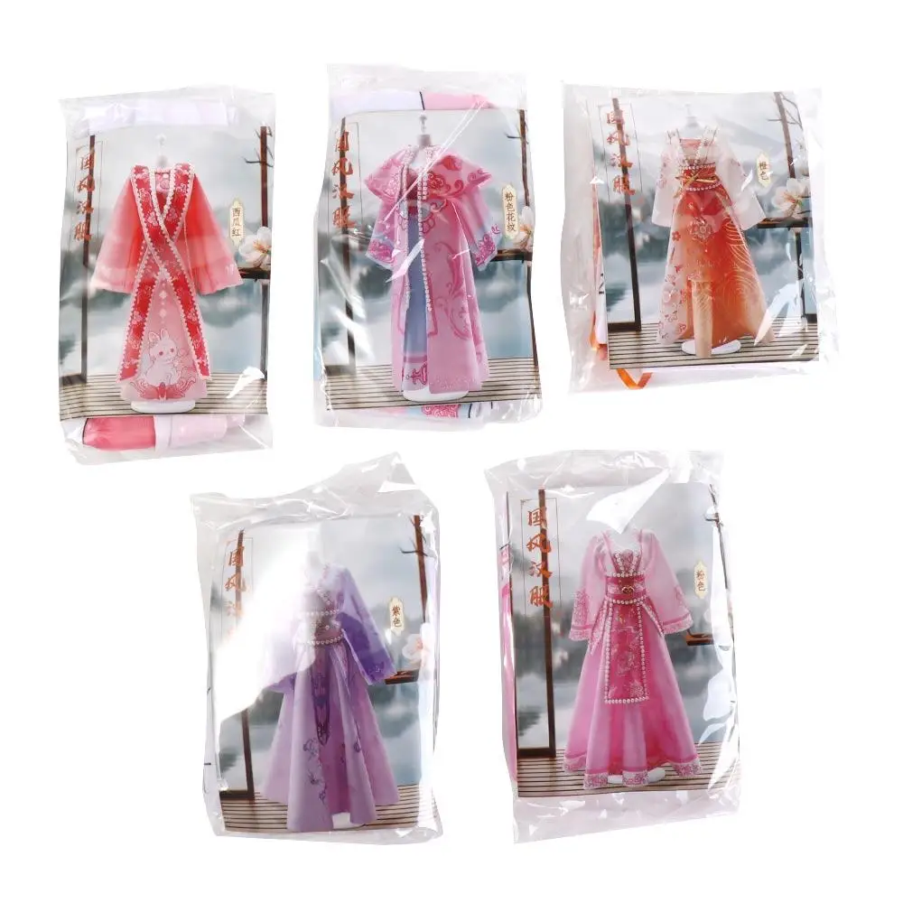Dress DIY Hanfu Clothes Toys Wear Handcrafts Doll's Hanfu Clothes DIY Kit Skirt Handmade Doll Clothing Design Clothing Design
