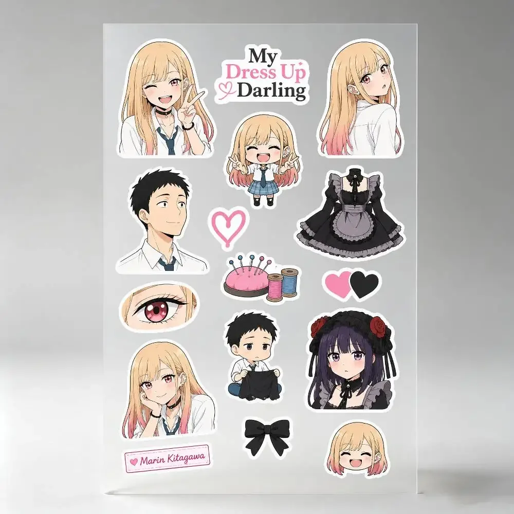 My Dress Up Darling Kitagawa Marin Stickers Auto Body Bumper Windows Motorcycle Laptop Walls Vinyl Decal Car Tuning Accessories