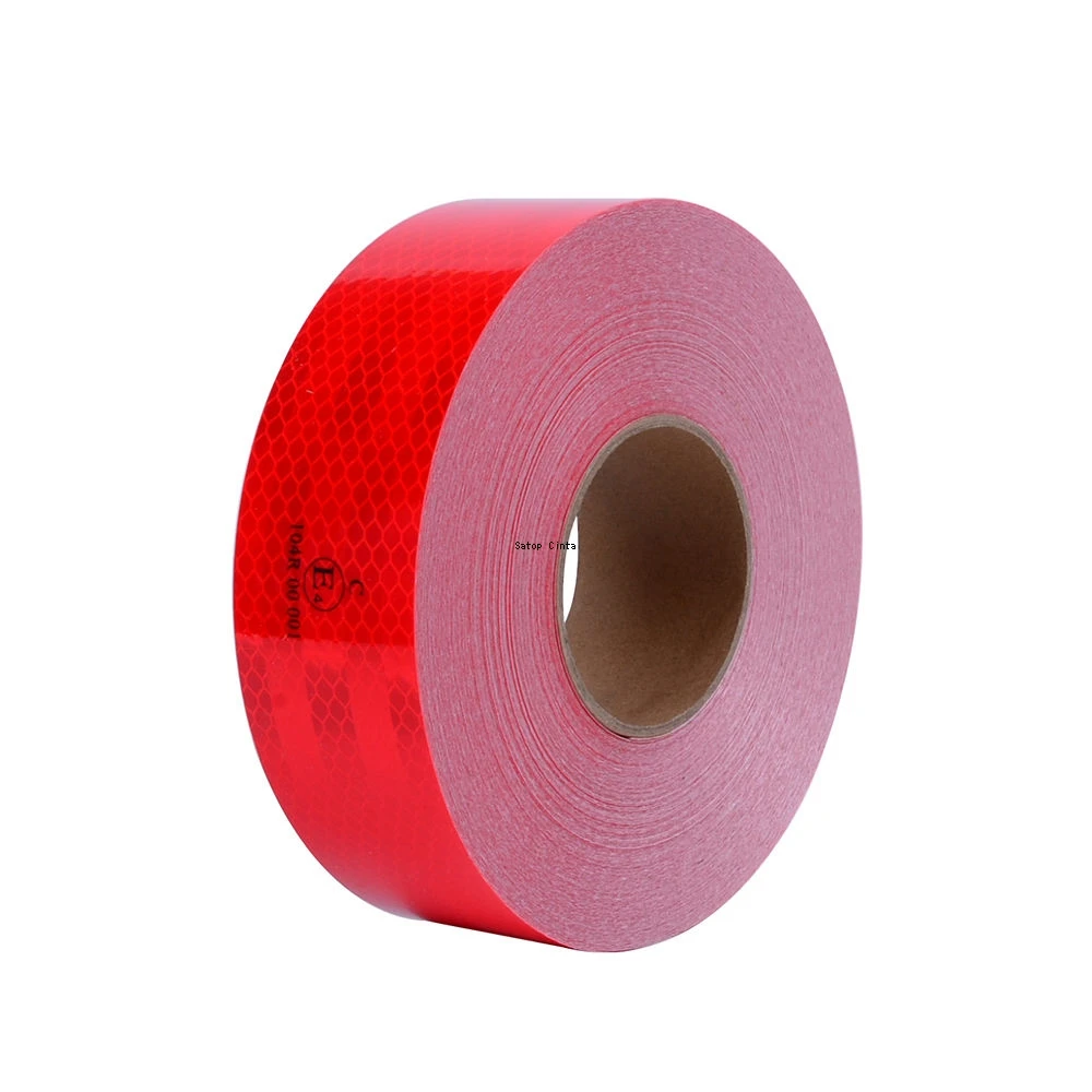 5cm*10m Waterproof Retro Reflective Conspicuity Tapes Adhesive ECE-104R Red Road Safety Warning Car Sticker Reflectors For Truck