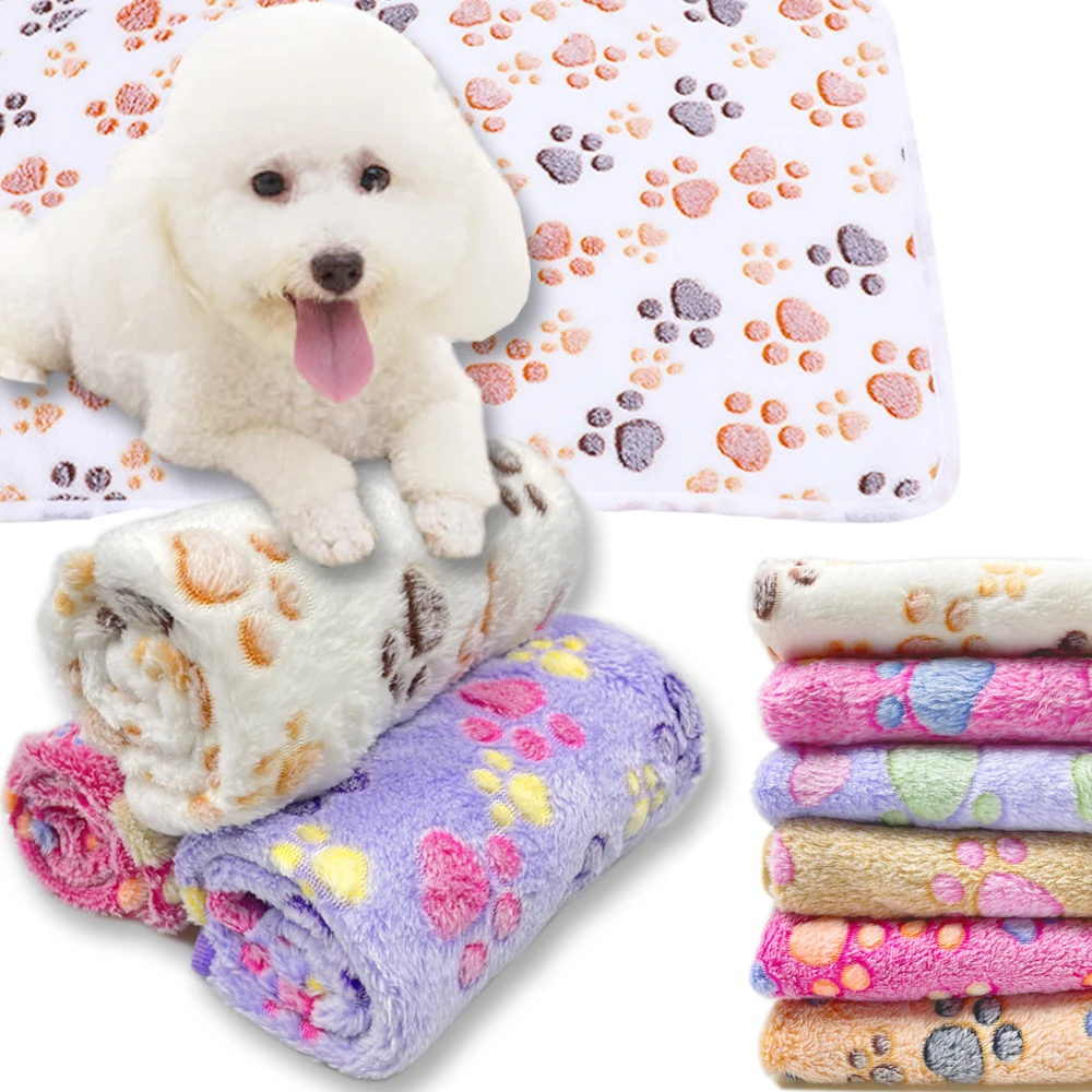 Hot Warm Pet Fleece Blanket Bed Mat Pad Cover Cushion for Dog Cat Puppy Animal Winter Supplies